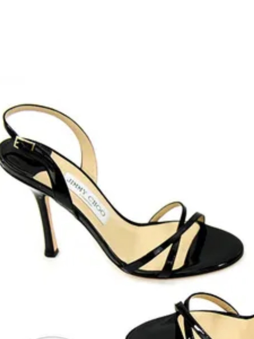 Jimmy Choo Black Strappy Ankle-Heel Sandals